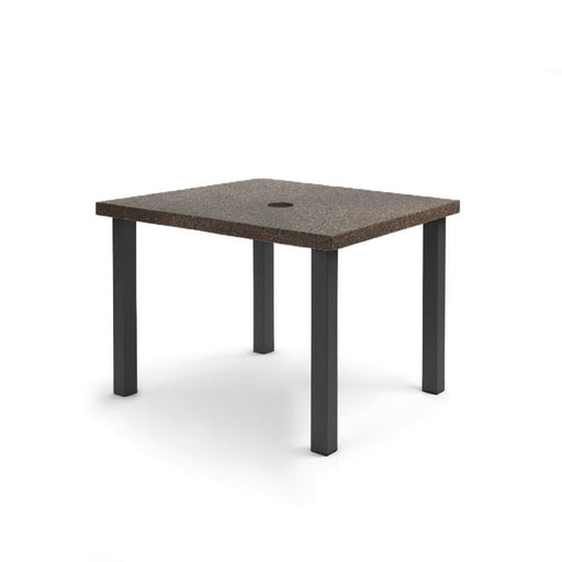 Homecrest Stonegate 42" Square Balcony Table, post base, studio view