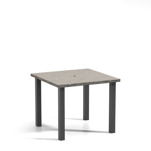 Homecrest Shadow Rock 42" Square Balcony Table, post base, studio view