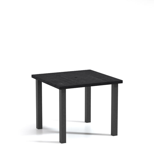 Homecrest Timber 42" Square Balcony Table, post base, studio view