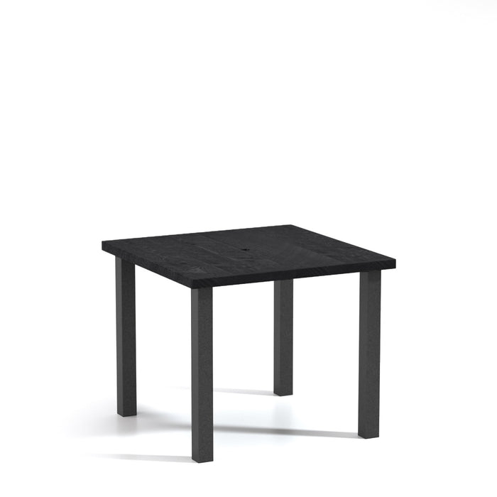 Homecrest Timber 42" Square Balcony Table, post base, studio view