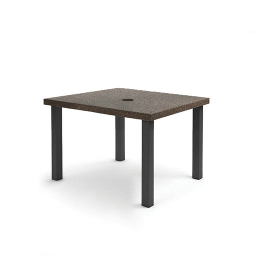 Homecrest Stonegate 42" Square Dining Table, post base, studio view