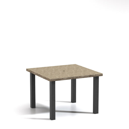 Homecrest Slate 42" Square Dining Table, post base, studio view