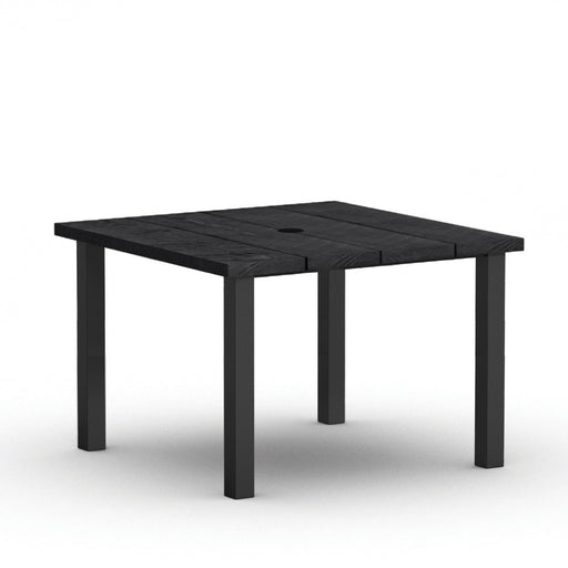 Homecrest Timber 48" Square Balcony Table, post base, studio view