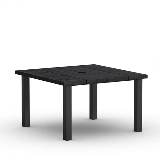 Homecrest Timber 48" Square Dining Table, post base, studio view