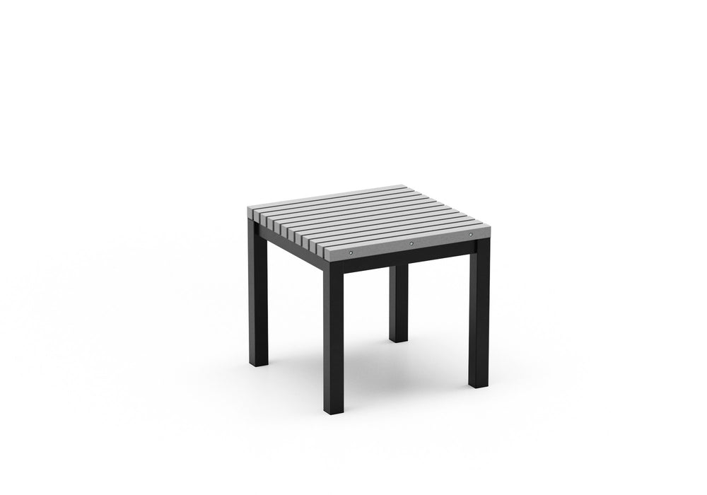 Homecrest Eden 23.5" Square End Table, post base, studio view