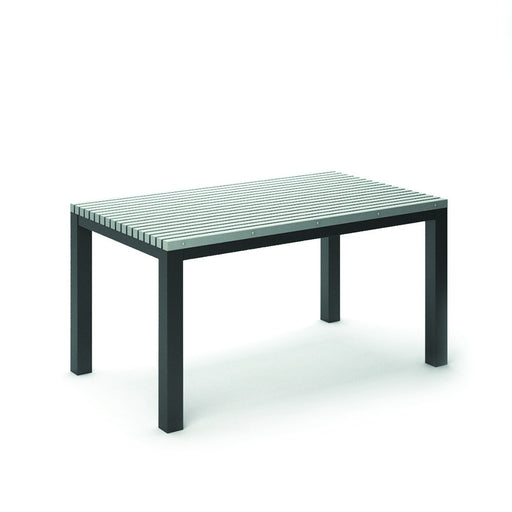 Homecrest Eden 35.5" x 60" Rectangular Dining Table, post base, studio view