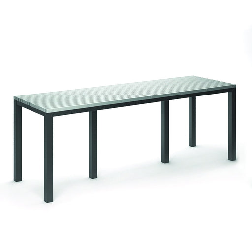 Homecrest Eden 35.5" x 110" Rectangular Bar Table, post base, studio view