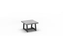 Homecrest Concrete 24" Square Side Table, trestle base, studio view