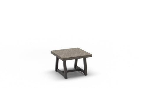 Homecrest Stonegate 24" Square End Table, trestle base, studio view