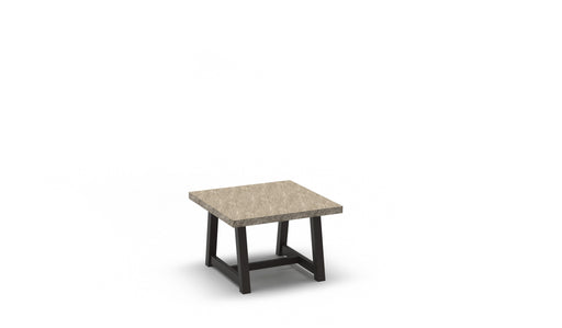 Homecrest Slate 24" Square End Table, trestle base, studio view