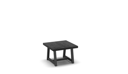 Homecrest Timber 24" Square Side Table, trestle base, studio view