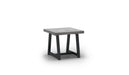 Homecrest Concrete 24" Square End Table, trestle base, studio view