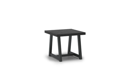 Homecrest Timber 24" Square End Table, trestle base, studio view