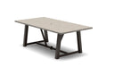 Homecrest Shadow Rock 42" x 82" Rectangular Dining Table, trestle base, studio view