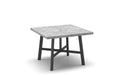Homecrest Concrete 42" Square Dining Table, trestle base, studio view