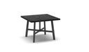 Homecrest Timber 42" Square Dining Table, trestle base, studio view