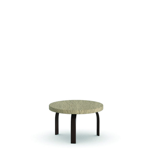 Homecrest Slate 24" Round Side Table, universal base, studio view