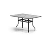 Homecrest Concrete 42" x 62" Rectangular Balcony Table, universal base, studio view