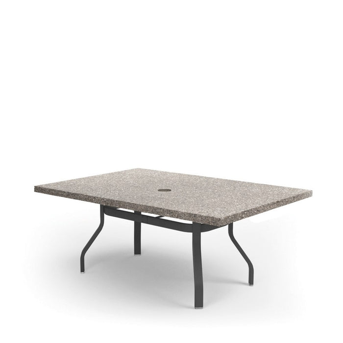 Homecrest Shadow Rock 42" x 62" Rectangular Dining Table, universal base, studio view