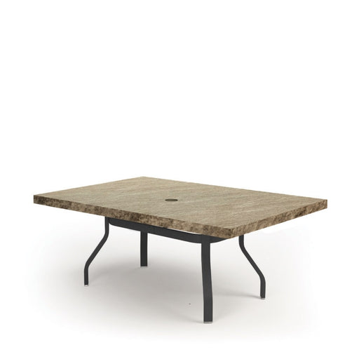 Homecrest Slate 42" x 62" Rectangular Dining Table, universal base, studio view