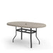 Homecrest Shadow Rock 42" x 72" Oval Balcony Table, universal base, studio view