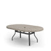 Homecrest Shadow Rock 42" x 72" Oval Dining Table, universal base, studio view