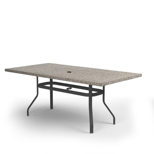Homecrest Shadow Rock 42" x 82" Rectangular Balcony Table, universal base, studio view