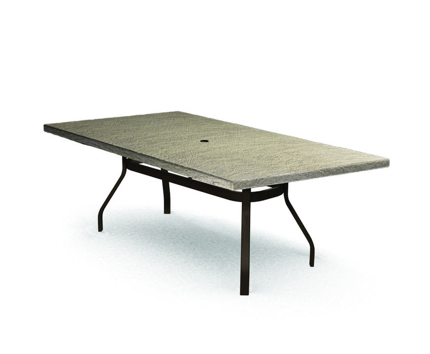Homecrest Slate 42" x 82" Rectangular Dining Table, universal base, studio view