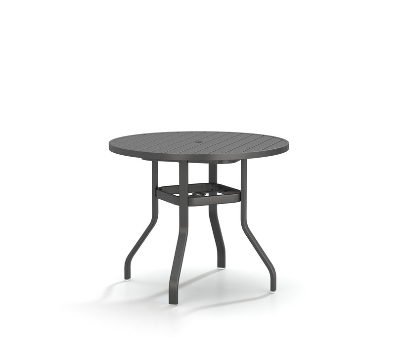 Homecrest Latitude 42" Round Balcony Table, universal base, studio view