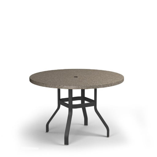 Homecrest Stonegate 42" Round Balcony Table, universal base, studio view