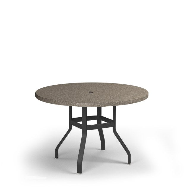 Homecrest Stonegate 42" Round Balcony Table, universal base, studio view