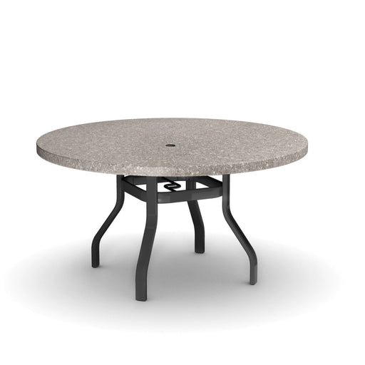 Homecrest Shadow Rock 42" Round Dining Table, universal base, studio view