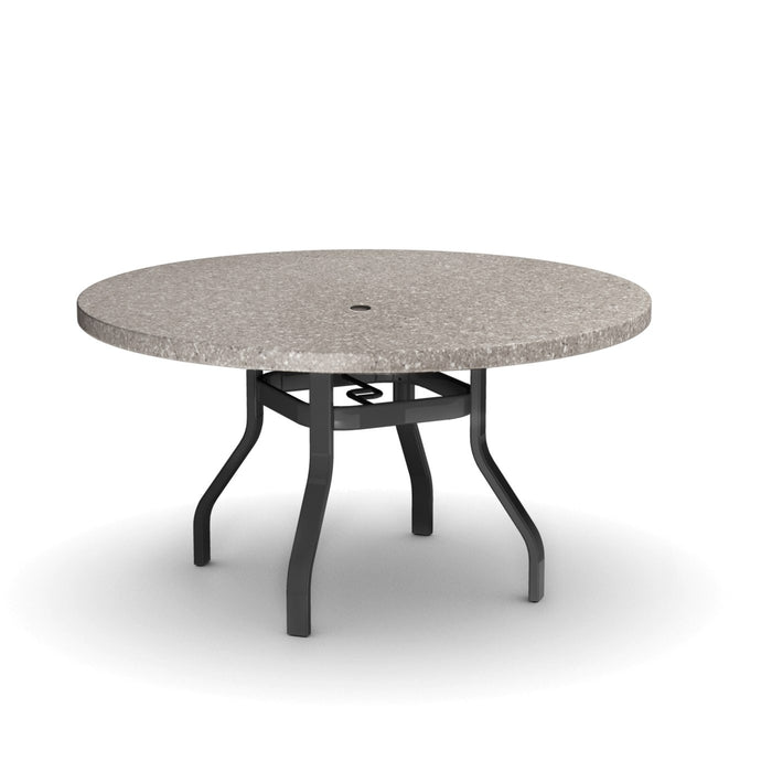 Homecrest Shadow Rock 42" Round Dining Table, universal base, studio view