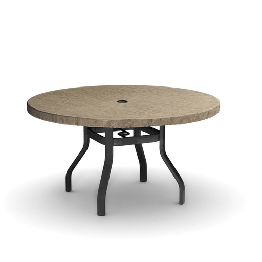 Homecrest Slate 42" Round Dining Table, universal base, studio view