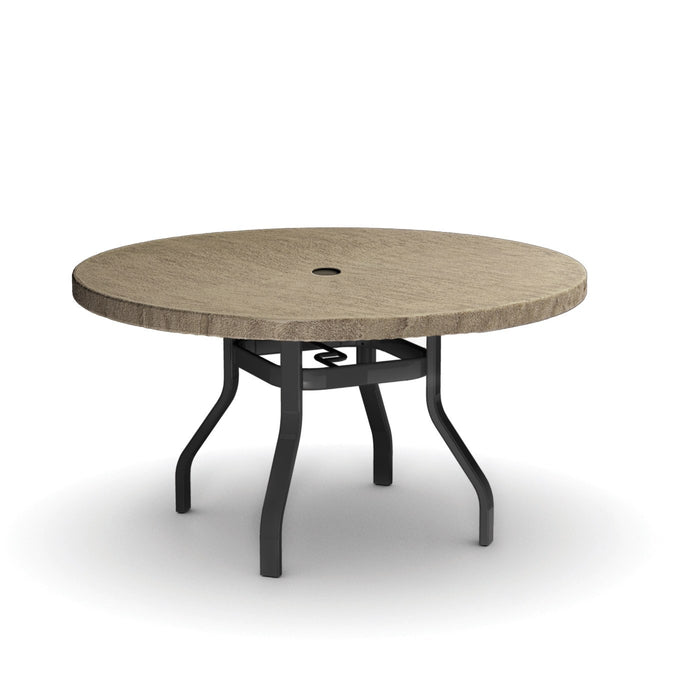 Homecrest Slate 42" Round Dining Table, universal base, studio view
