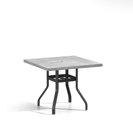 Homecrest Concrete 42" Square Balcony Table, universal base, studio view