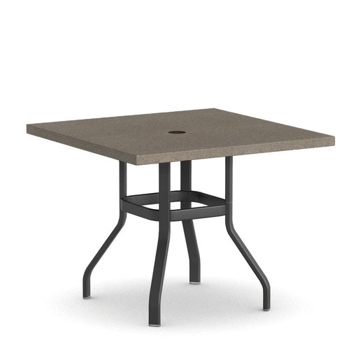 Homecrest Stonegate 42" Square Balcony Table, universal base, studio view