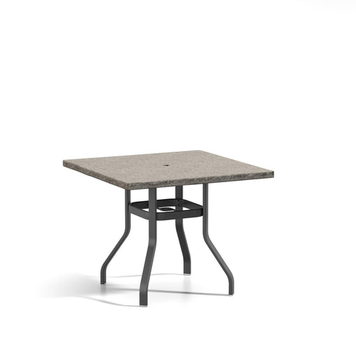 Homecrest Shadow Rock 42" Square Balcony Table, universal base, studio view