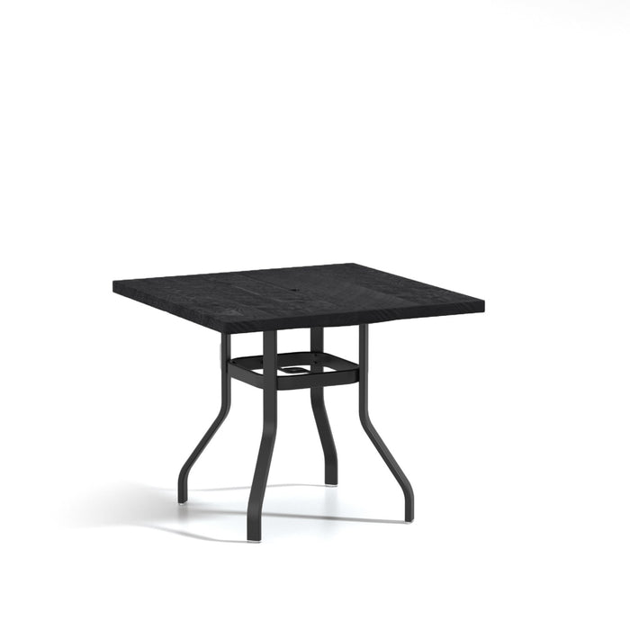 Homecrest Timber 42" Square Balcony Table, universal base, studio view