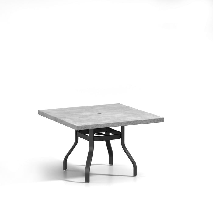 Homecrest Concrete 42" Square Dining Table, universal base, studio view