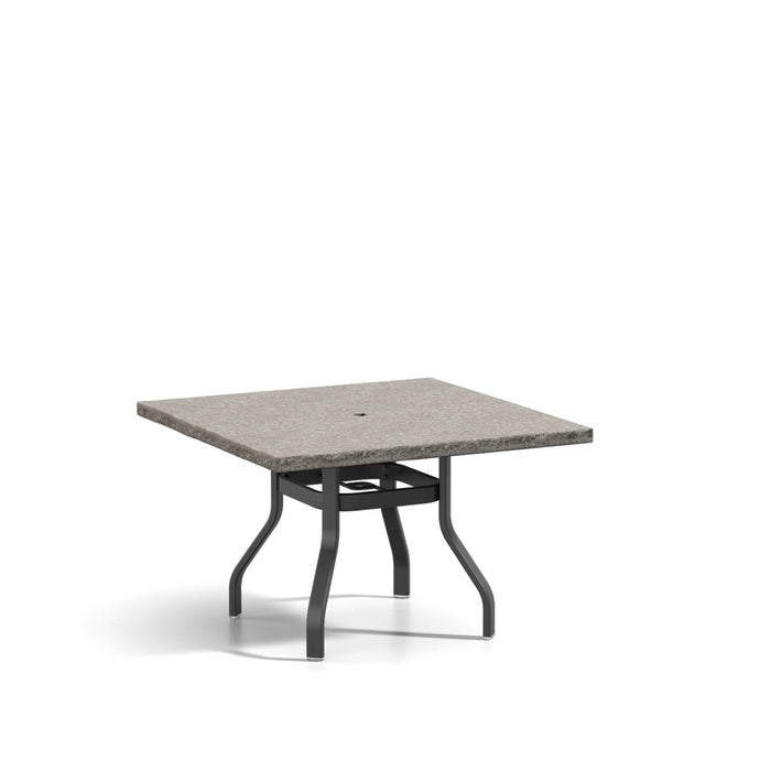 Homecrest Shadow Rock 42" Square Dining Table, universal base, studio view