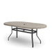 Homecrest Shadow Rock 44" x 84" Oval Balcony Table, universal base, studio view