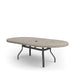 Homecrest Shadow Rock 44" x 84" Oval Dining Table, universal base, studio view