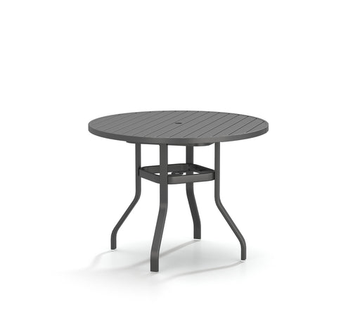 Homecrest Latitude 48" Round Balcony Table, universal base, studio view