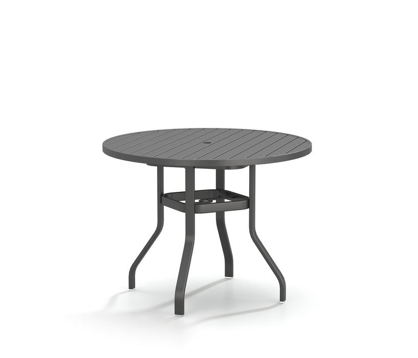 Homecrest Latitude 48" Round Balcony Table, universal base, studio view