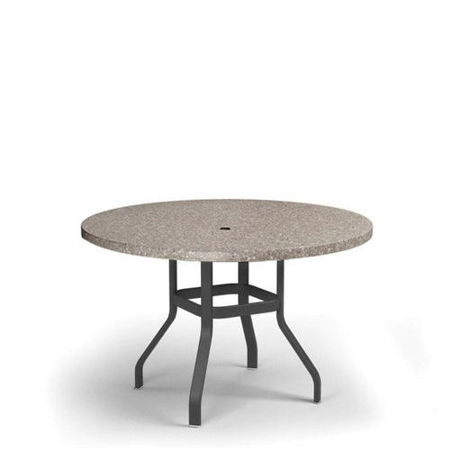 Homecrest Shadow Rock 48" Round Balcony Table, universal base, studio view