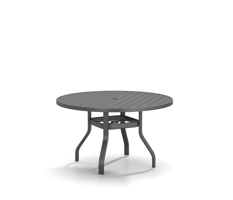 Homecrest Latitude 48" Round Dining Table, universal base, studio view