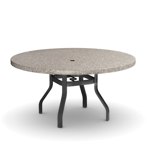 Homecrest Shadow Rock 48" Round Dining Table, universal base, studio view