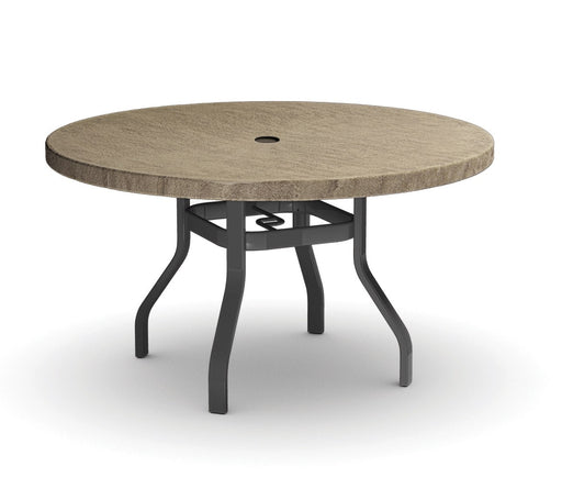 Homecrest Slate 48" Round Dining Table, universal base, studio view