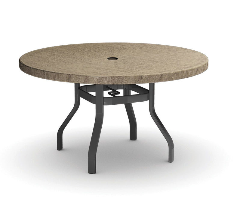 Homecrest Slate 48" Round Dining Table, universal base, studio view